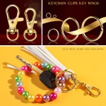 LEOBRO Kit de fabrication de porte-clés, 265 pièces, clips et porte-clés, fermoirs mousquetons en métal et anneaux porte-clés, porte-clés en vrac, anneaux porte-clés, clip pour porte-clés, fabrication de bijoux, artisanat, doré LEOBRO Kit de fabrication de porte-clés, 265 pièces, clips et porte-clés, fermoirs mousquetons en métal et anneaux porte-clés, porte-clés en vrac, anneaux porte-clés, clip pour porte-clés, fabrication de bijoux, artisanat, doré