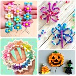 Bundooraking Lot de 8 000 perles de poney en vrac, perles en plastique colorées pour bracelets, fabrication de bijoux, travaux manuels, tressage de cheveux, porte-clés et projets de bricolage avec poignée seau de rangement (6 x 9 mm)