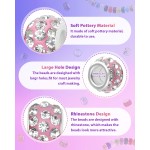 FIVEIZERO Lot de 120 perles à grand trou en strass pour la fabrication de bijoux, 20 couleurs de strass européens, perles d'espacement en vrac pour stylos à perles, loisirs créatifs