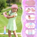 Sac à main de jeu pour petites filles, 34 pièces, sac de sport pour tout-petits avec chapeau de soleil, bracelets, bouteille d'eau, jouets de princesse, sac à main, portefeuille, maquillage pour enfants, cadeau d'anniversaire pour filles de 3, 4, 5, 6 +