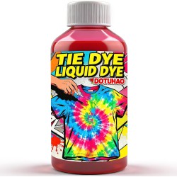 DUTOHAO Tie Dye Teinture Liquide, Colorants de Tissu concentrés Rouges, Colorants créatifs de 3,5 Fl.oz pour la Maison pour Les Arts et l'artisanat, Art de Tissu DIY(Rouge, 3,5 fl oz / 100 ml)