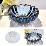 Moules en résine pour bol, 5,24 x 1,65 pouces, plateau de fleurs, moules en silicone pour résine, moules en résine époxy pour porte-bijoux, boîte à bibelots, bougeoir