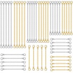 winee Lot de 30 rallonges de chaîne pour collier, rallonges de collier pour femmes et filles, rallonges de bracelet de cheville en acier inoxydable pour la fabrication de bijoux 2 pouces, 3 pouces, 4 pouces, 5 pouces, 6 pouces (15 or, 15 argent)