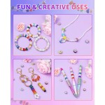 FIVEIZERO Lot de 120 perles à grand trou en strass pour la fabrication de bijoux, 20 couleurs de strass européens, perles d'espacement en vrac pour stylos à perles, loisirs créatifs