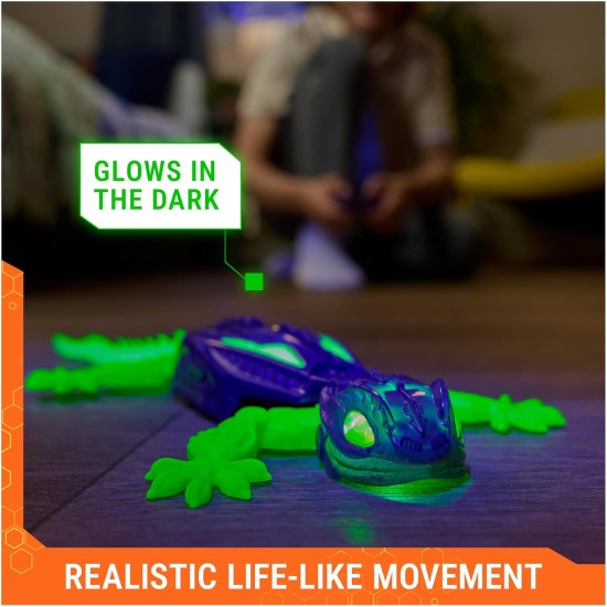 HEX Bots Gecko phosphorescent avec technologie officielle d'escalade murale, robot télécommandé rechargeable, jouets pour enfants, jouets farces pour garçons et filles à partir de 4 ans HEX Bots Gecko phosphorescent avec technologie officielle d'escalade murale, robot télécommandé rechargeable, jouets pour enfants, jouets farces pour garçons et filles à partir de 4 ans
