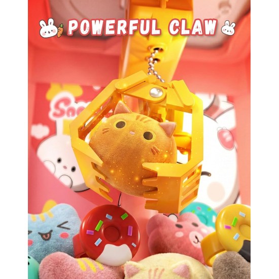 Machine à griffes pour enfants – Mini distributeur automatique avec contrôle du volume et musique, distributeur électronique de prix de lapin, jouets avec 30 prix (peluche, œufs), cadeaux d'anniversaire pour filles de 3, 4, 5, 6-8 ans