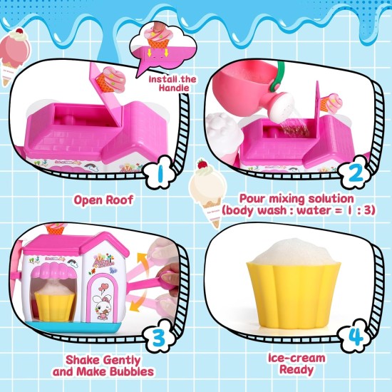 Jouets de bain pour enfants âgés de 4 à 8 ans, 3 à 5 ans, jouets de bain pour tout-petits, baignoire, machine à mousse de crème glacée, ensemble de jeu de gâteaux à bulles, cadeaux d'anniversaire, panier de Pâques, pour filles et garçons de 2 à 4, 5 et 6 Jouets de bain pour enfants âgés de 4 à 8 ans, 3 à 5 ans, jouets de bain pour tout-petits, baignoire, machine à mousse de crème glacée, ensemble de jeu de gâteaux à bulles, cadeaux d'anniversaire, panier de Pâques, pour filles et garçons de 2 à 4, 5 et 6