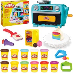 Play-Doh Super Slice Cake Playset, four jouet avec accessoires de cuisine et 11 boîtes de pâte à modeler, arts et travaux manuels pour enfants, à partir de 3 ans
