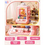 Machine à griffes pour enfants – Mini distributeur automatique avec contrôle du volume et musique, distributeur électronique de prix de lapin, jouets avec 30 prix (peluche, œufs), cadeaux d'anniversaire pour filles de 3, 4, 5, 6-8 ans