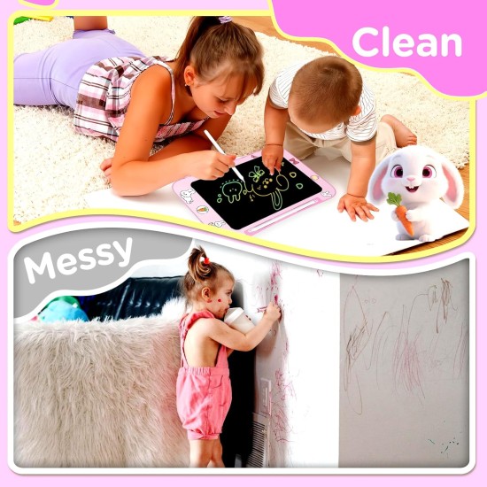 Genialba Tablette d'écriture LCD pour enfants, planche à dessin à écran coloré pour garçons et filles de 3 à 7 ans – Jouets éducatifs, cadeaux de Pâques pour enfants (lapin) Genialba Tablette d'écriture LCD pour enfants, planche à dessin à écran coloré pour garçons et filles de 3 à 7 ans – Jouets éducatifs, cadeaux de Pâques pour enfants (lapin)