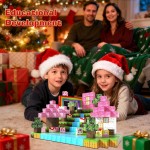 Blocs magnétiques - 100 pièces blocs de construction cubes licorne - jouets pour cadeaux d'anniversaire de Noël Montessori pour tout-petits - jouets sensoriels STEM pour fille de 3 4 9 10 ans