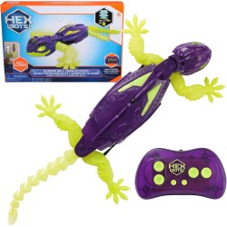 HEX Bots Gecko phosphorescent avec technologie officielle d'escalade murale, robot télécommandé rechargeable, jouets pour enfants, jouets farces pour garçons et filles à partir de 4 ans