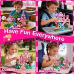 Blocs magnétiques, 100 pièces de blocs de construction magnétiques pour construire un monde 3D, construction sensorielle STEM, blocs magnétiques empilables, jouet pour enfants à partir de 3 ans, cadeaux d'anniversaire pour garçons et filles (rose) Blocs magnétiques, 100 pièces de blocs de construction magnétiques pour construire un monde 3D, construction sensorielle STEM, blocs magnétiques empilables, jouet pour enfants à partir de 3 ans, cadeaux d'anniversaire pour garçons et filles (rose)