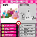 Blocs magnétiques, 100 pièces de blocs de construction magnétiques pour construire un monde 3D, construction sensorielle STEM, blocs magnétiques empilables, jouet pour enfants à partir de 3 ans, cadeaux d'anniversaire pour garçons et filles (rose) Blocs magnétiques, 100 pièces de blocs de construction magnétiques pour construire un monde 3D, construction sensorielle STEM, blocs magnétiques empilables, jouet pour enfants à partir de 3 ans, cadeaux d'anniversaire pour garçons et filles (rose)