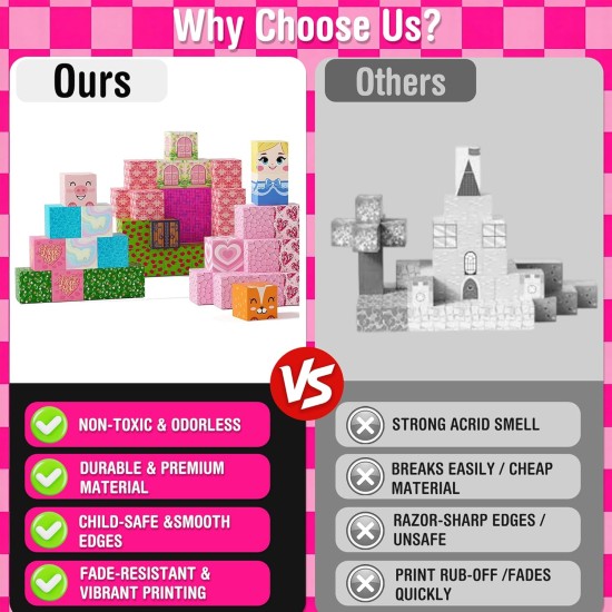 Blocs magnétiques, 100 pièces de blocs de construction magnétiques pour construire un monde 3D, construction sensorielle STEM, blocs magnétiques empilables, jouet pour enfants à partir de 3 ans, cadeaux d'anniversaire pour garçons et filles (rose) Blocs magnétiques, 100 pièces de blocs de construction magnétiques pour construire un monde 3D, construction sensorielle STEM, blocs magnétiques empilables, jouet pour enfants à partir de 3 ans, cadeaux d'anniversaire pour garçons et filles (rose)