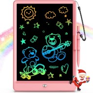 Bravokids Tablette d'écriture LCD 10 pouces pour enfants de 3 à 8 ans – Bloc de dessin électronique et tableau de gribouillage comme cadeaux d'anniversaire éducatifs pour filles et garçons (rose)