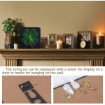 Jydunix Kit d'art à cordes, motif trèfle à quatre feuilles, 7,874 x 7,874 pouces, kit de bricolage pour adultes et enfants, décoration murale facile, cadeau unique d'anniversaire et de vacances