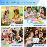 Blocs magnétiques mis à jour - Château de princesse - Blocs de construction magnétiques créatifs - Jouets pour tout-petits - Cadeaux d'anniversaire pour enfants de 3 ans et plus - Jouet sensoriel STEM Montessori pour garçons et filles de 3 à 4 ans, 4 à 5 