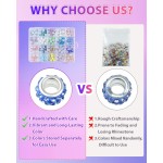 FIVEIZERO Lot de 120 perles à grand trou en strass pour la fabrication de bijoux, 20 couleurs de strass européens, perles d'espacement en vrac pour stylos à perles, loisirs créatifs