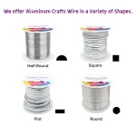 Fil d'artisanat en aluminium argenté de calibre 20, 400 pieds, pour la fabrication de bijoux, l'enroulement de pierres précieuses, la sculpture, l'armature, la fabrication de bijoux, perles florales, fils d'art en métal doux, colorés et doux