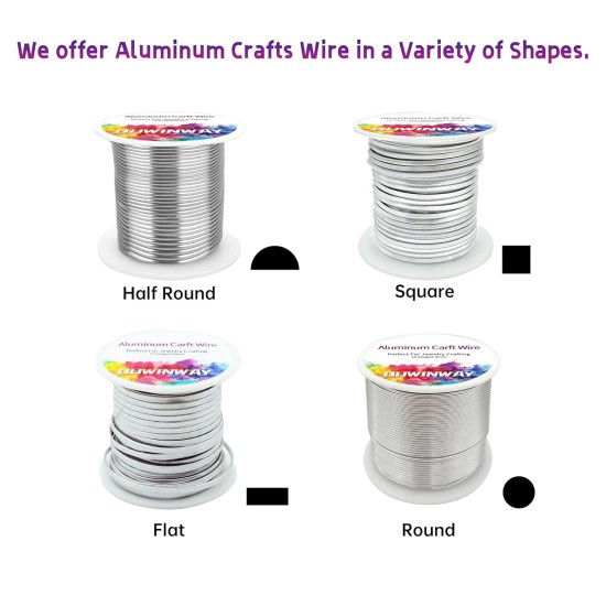 Fil d'artisanat en aluminium argenté de calibre 20, 400 pieds, pour la fabrication de bijoux, l'enroulement de pierres précieuses, la sculpture, l'armature, la fabrication de bijoux, perles florales, fils d'art en métal doux, colorés et doux