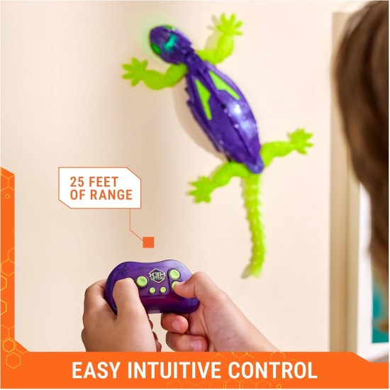 HEX Bots Gecko phosphorescent avec technologie officielle d'escalade murale, robot télécommandé rechargeable, jouets pour enfants, jouets farces pour garçons et filles à partir de 4 ans HEX Bots Gecko phosphorescent avec technologie officielle d'escalade murale, robot télécommandé rechargeable, jouets pour enfants, jouets farces pour garçons et filles à partir de 4 ans
