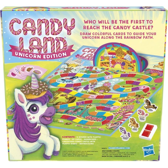 Hasbro Gaming Candy Land Unicorn Edition Jeu de société préscolaire | Hasbro Gaming Candy Land Unicorn Edition Jeu de société préscolaire |