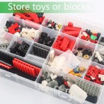 Grande boîte de rangement en plastique à 24 grilles, séparateurs réglables, boîte de rangement transparente pour bijoux, loisirs créatifs, rubans Washi, perles et petites pièces