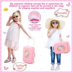 16 pièces de vêtements de princesse pour petite fille, ensemble cadeau de costume de jeu de rôle, tenue de jeu de simulation de sirène de princesse, jouets pour petites filles, cadeaux de fête d'anniversaire cosplay pour filles âgées de 3 4 5 6 7 ans et p