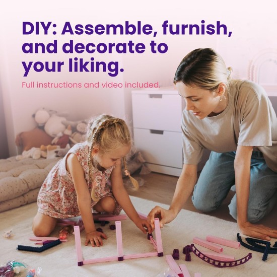 Maison de poupée avec 4 princesses, 4 licornes, chien, meubles et accessoires – Maison de poupée de rêve rose et violet pour petites filles – 5 chambres avec jardin, meubles et accessoires, cadeau pour filles de 2 à 7 ans Maison de poupée avec 4 princesses, 4 licornes, chien, meubles et accessoires – Maison de poupée de rêve rose et violet pour petites filles – 5 chambres avec jardin, meubles et accessoires, cadeau pour filles de 2 à 7 ans