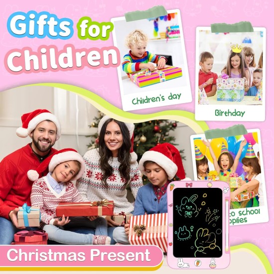 Genialba Tablette d'écriture LCD pour enfants, planche à dessin à écran coloré pour garçons et filles de 3 à 7 ans – Jouets éducatifs, cadeaux de Pâques pour enfants (lapin) Genialba Tablette d'écriture LCD pour enfants, planche à dessin à écran coloré pour garçons et filles de 3 à 7 ans – Jouets éducatifs, cadeaux de Pâques pour enfants (lapin)