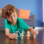 Bluey Family Figure Pack de 4, jouets de personnages articulés robustes avec figurines de bingo, de piment et de bandit, figurines d'animaux de la taille des tout-petits pour les enfants à partir de 3 ans