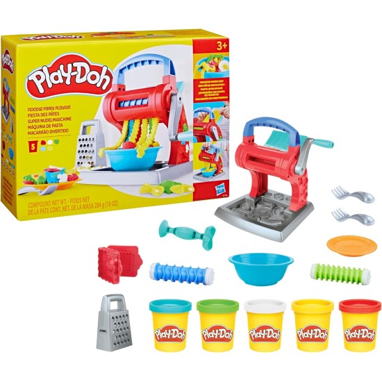 Play-Doh Kitchen Creations Coffret de jeu Noodle Party pour enfants de 3 ans et plus avec 5 couleurs non toxiques (exclusivité Amazon)