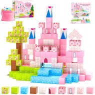Blocs magnétiques mis à jour - Château de princesse - Blocs de construction magnétiques créatifs - Jouets pour tout-petits - Cadeaux d'anniversaire pour enfants de 3 ans et plus - Jouet sensoriel STEM Montessori pour garçons et filles de 3 à 4 ans, 4 à 5 