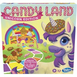 Hasbro Gaming Candy Land Unicorn Edition Jeu de société préscolaire |