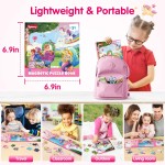 SYNARRY Puzzles magnétiques Licorne Sirène Princesse pour les tout-petits de 3 à 5 filles, 20 pièces de puzzles de voyage pour les enfants âgés de 4 à 6 ans, Jouets d'activités de voyage en voiture, en avion pour les filles de 3, 4, 5 et 6 ans, cadeaux d'