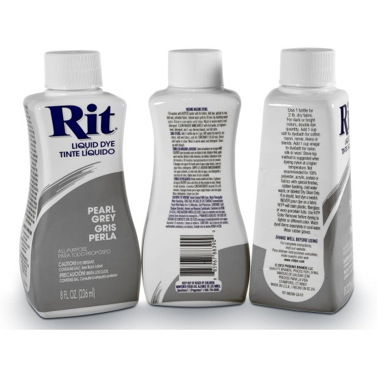 Kit de teinture liquide pour tissus RIT (ensemble de 3 pièces) bleu marine, bleu saphir, gris perle |