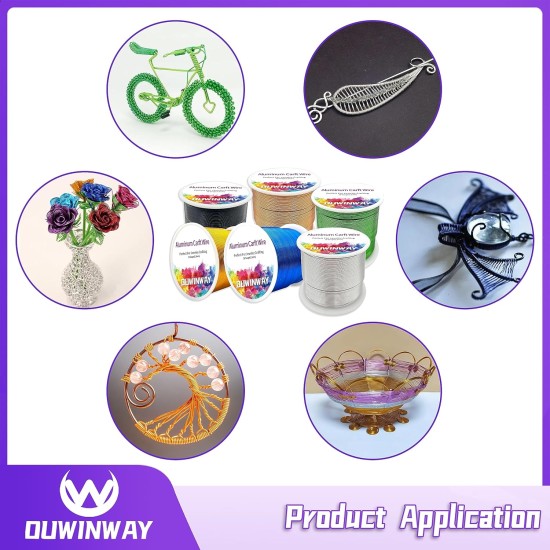 Fil d'artisanat en aluminium argenté de calibre 20, 400 pieds, pour la fabrication de bijoux, l'enroulement de pierres précieuses, la sculpture, l'armature, la fabrication de bijoux, perles florales, fils d'art en métal doux, colorés et doux